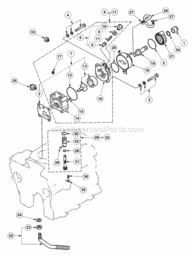 Lubrication Diagram and Parts List for 7532 54AF44G-710, 54AH44G-710, 54AN44G-710 Cub Cadet Lawn Tractor